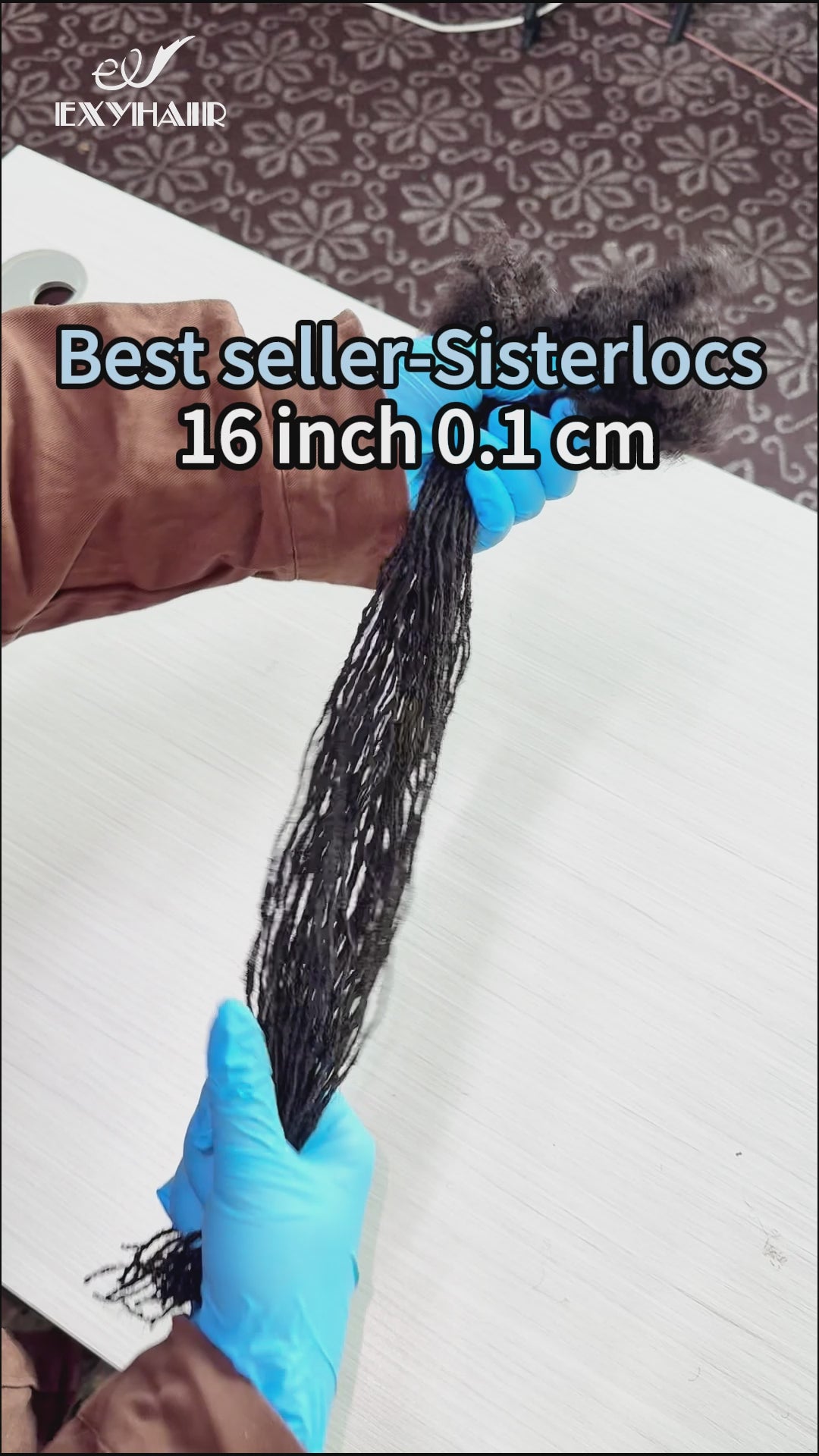 Exyhair Micro Faux Locs Crochet Hair, Sister Mini (0.1 cm) Afro Locks Braids Styles ( Free crochet hook + Free shipping)