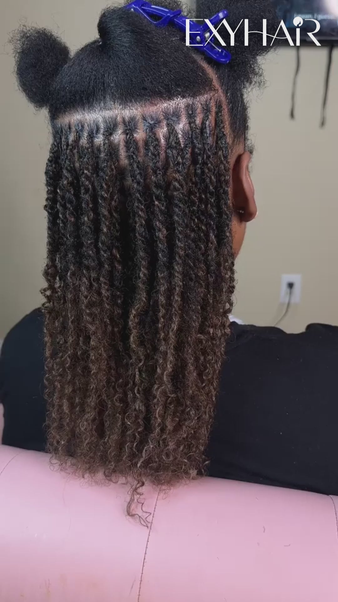 Exyhair #4 Tight Afro Kinky Bulk Human Hair for Draedlock Extensions, Repair Locs, Twists and Braids