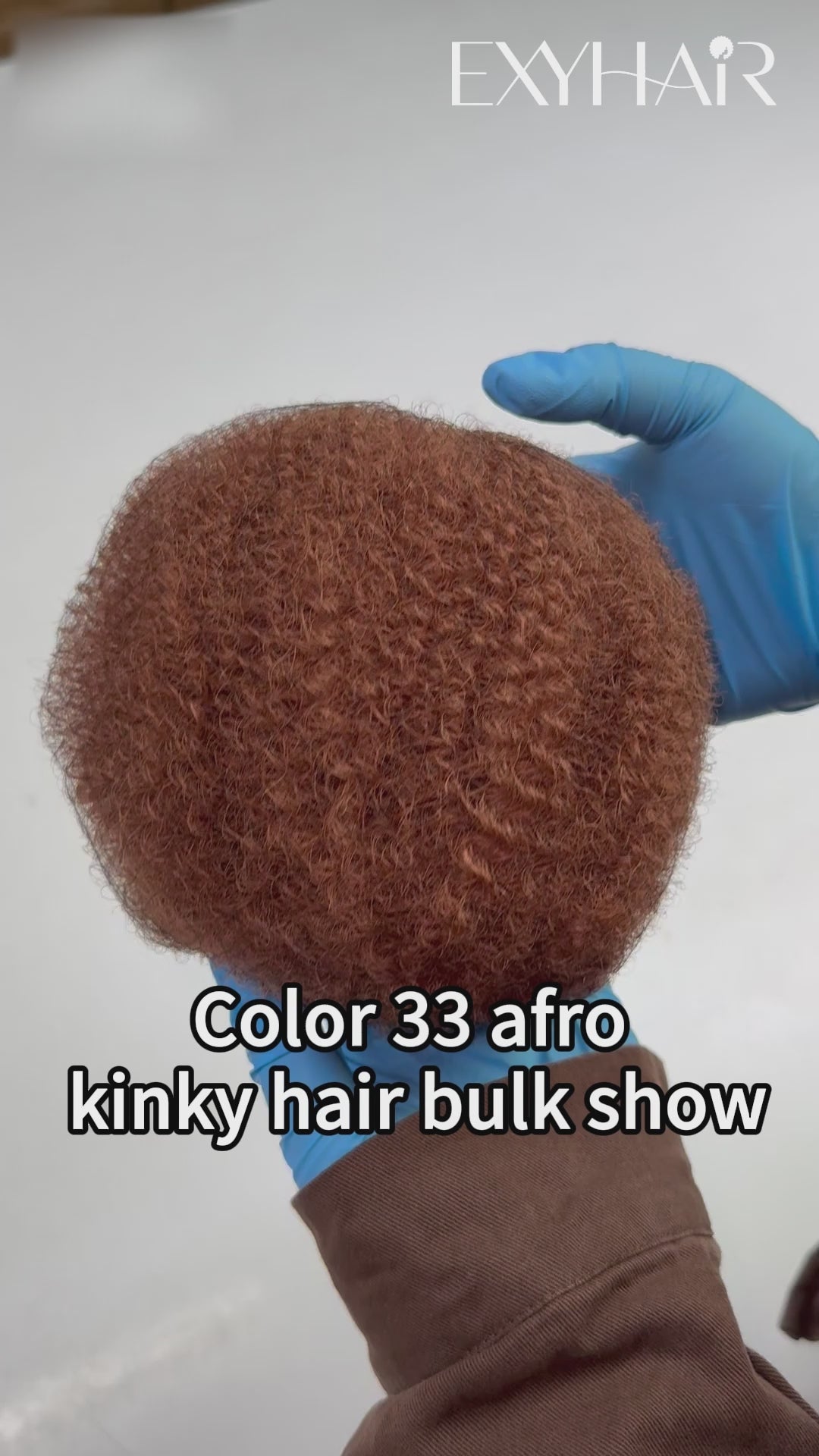Exyhair #33 Tight Afro Kinky Bulk 100% Human Hair for Ideal to Make/ Repair Afro Hair Braids, Dreadlocks Extension, Afro Twist