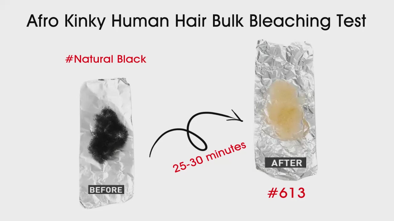 14 inch Tight Afro Kinky Bulk 100% Human Hair for Ideal to Make/ Repair Afro Hair Braids, Dreadlocks Extension, Afro Twist