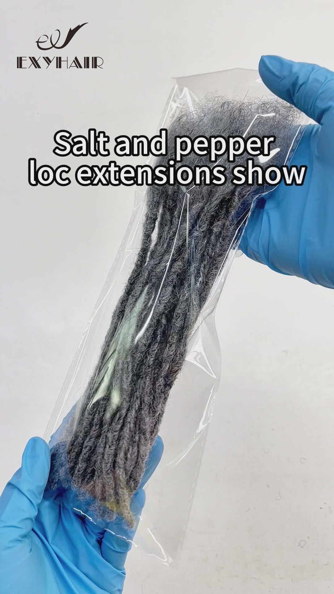 Exyhair Salt and Pepper High Quality Afro Kinky 100% Human Hair Crochet Dreadlock Extensions