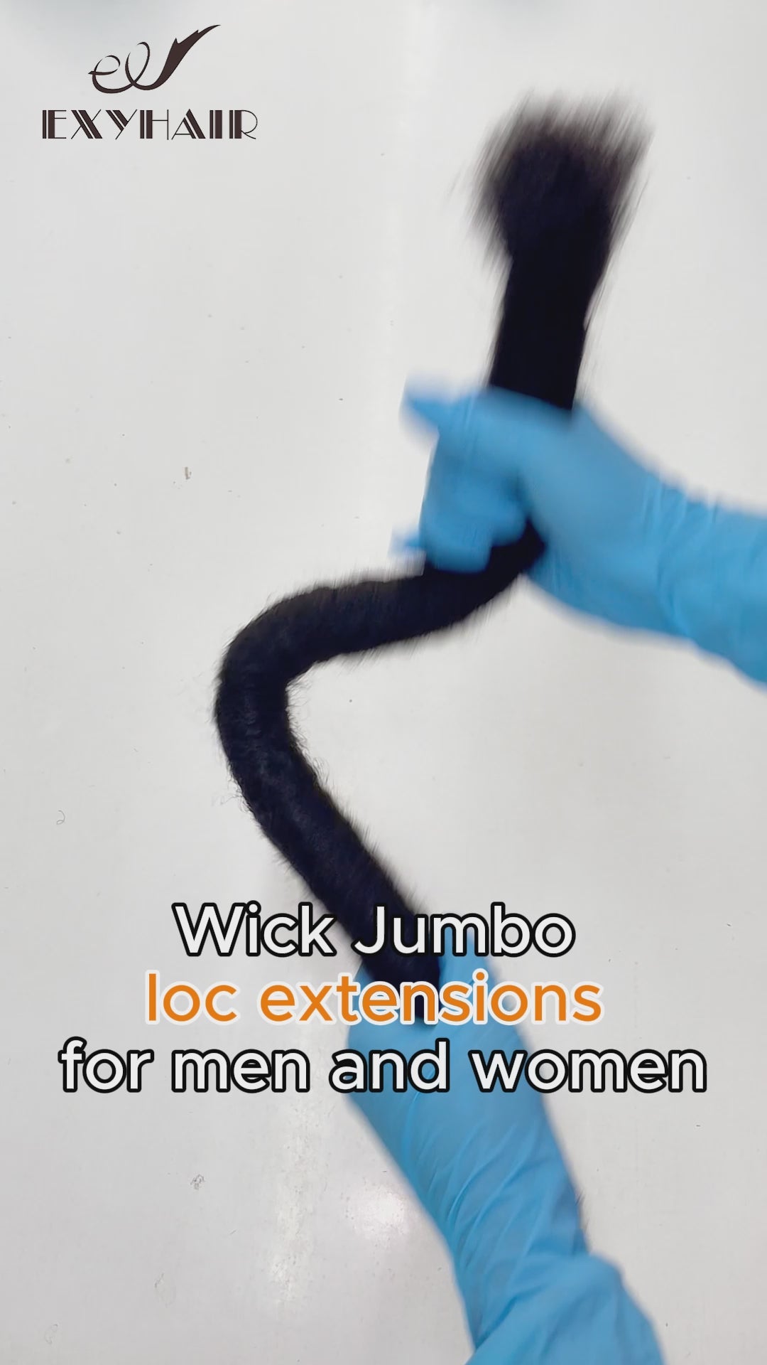 Exyhair Wick Loc Extensions Made with 100％ Human Hair for Men and Women