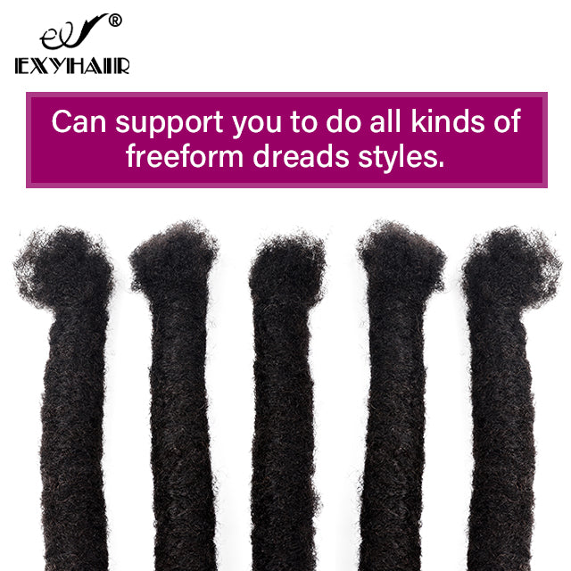 Exyhair Wick Loc Extensions Made with 100％ Human Hair for Men and Women