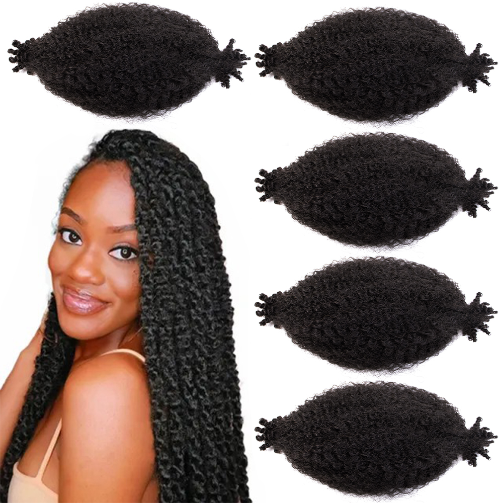 100% Human Hair Marley Twist Braiding Hair 20 Inch Marley Hair for Faux ...